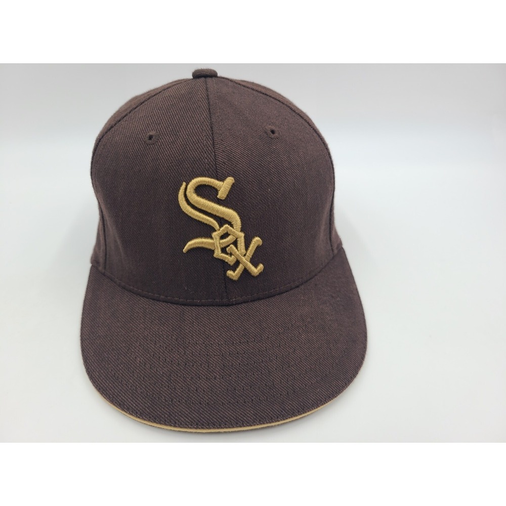Youth Chicago White Sox‎ Twins Enterprise Flex Fitted Hat Cap MLB Baseball Brown